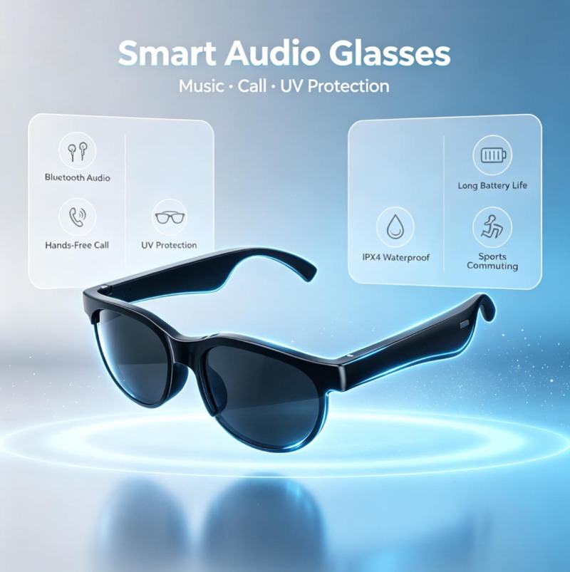 Smart Glasses Lens - 스마트 오디오 선글라스 블루투스 핸즈프리 통화